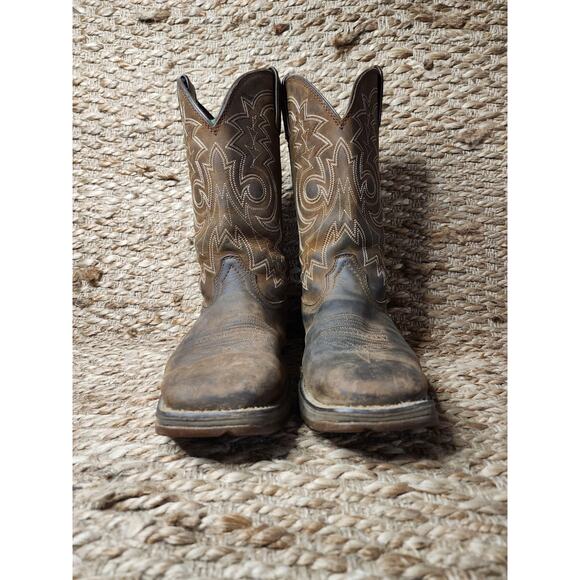 DB4443 Durango Western 12” Brown Boots Mens Rebel Leather Size 8.5 EE Extra Wide main image 5